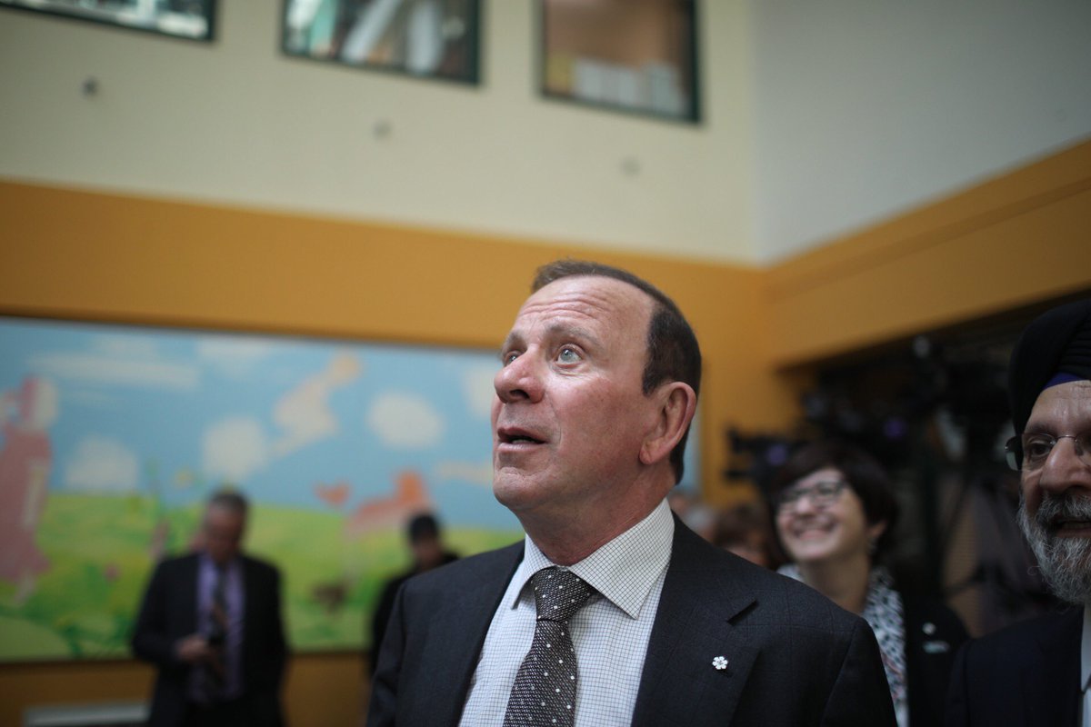 sickkids's tweet image. .@TedGarrard @ronald_cohn Katie Taylor &amp;amp; @SenatorMarwah announce the largest gift ever to @SickKidsNews—Peter Gilgan’s generous donation of $100 million. “Thanks to Peter Gilgan, and the Gilgan family, we're more sure now than ever that a new SickKids will rise!”