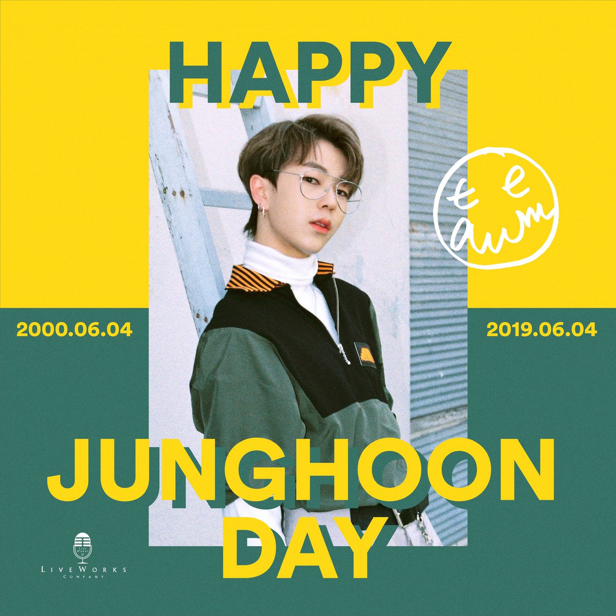 LIVEWORKSCO's tweet photo. 2019/06/04
HAPPY BIRTHDAY TO JUNG HOON♥

#1TEAM #정훈 #JUNGHOON
#생일축하합니다 #CONGRATULATION https://t.co/tXDFkIzx7Q