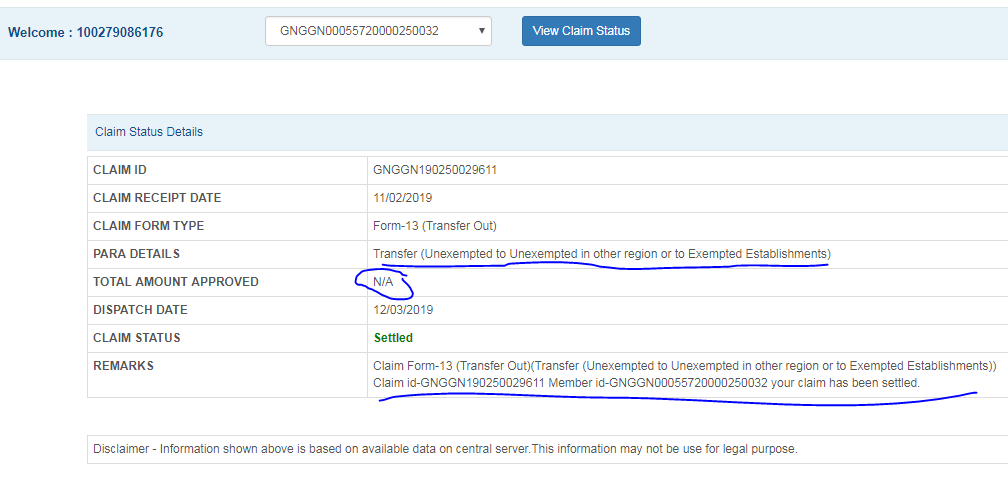 impksahoo's tweet photo. @socialepfo @PMOIndia @LabourMinistry My pf transfer claim status is showing as "Settled". But the  amount is not yet reflected under the current pf account passbook. I have already sent an email to the epfo team long back.  But nobody is responding. How bad the service is. https://t.co/tCUSKO1AUI