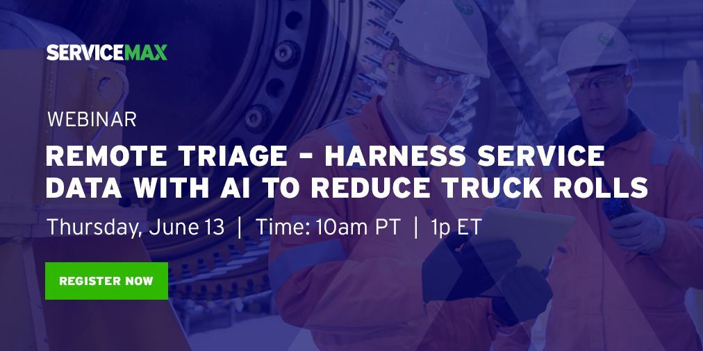 ServiceMax's tweet image. Join us to gain practical advice, address trends and challenges in #AI, &amp;amp; take a deep dive into ServiceMax Remote Triage! buff.ly/2ws2tKm #ServiceData #ArtificialIntelligence