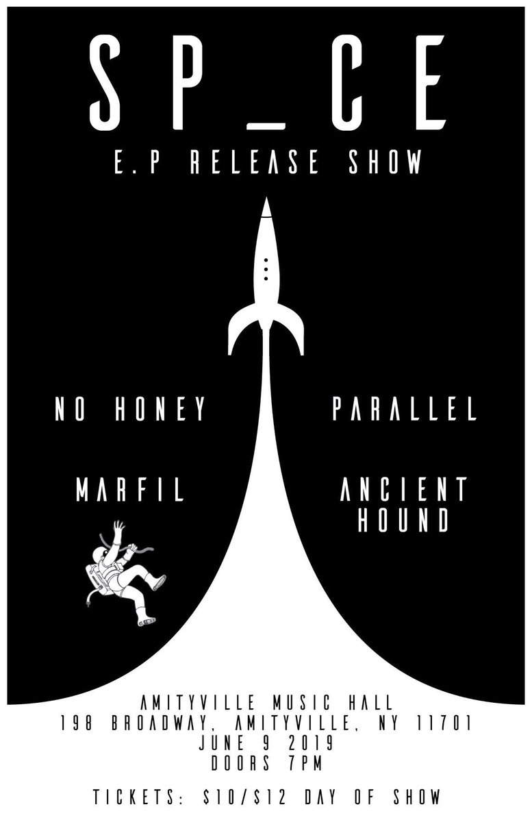 sp_cejams's tweet photo. 🚨 🚨 Reminder!!!! 🚨 🚨 we’ve got our SpiCy gig this SUNDAY 6/9 😏 with some wicked awesome bands @NoHoneyband @marfilny @ParallelBandNY and Ancient Hound. Put together by our v sad friends. @emo_island see you there! https://t.co/6AtWW9WG6W