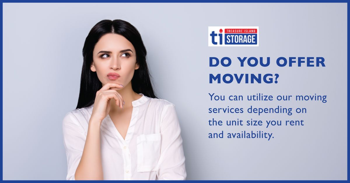 #TreasureIslandStorage partners with reputable vendors to provide efficient and reliable #moving #truckservices for clients of select #storagelocations. Our moving trucks can carry your belongings to and from your local #storagefacility. #tistorage buff.ly/2G8YWo3