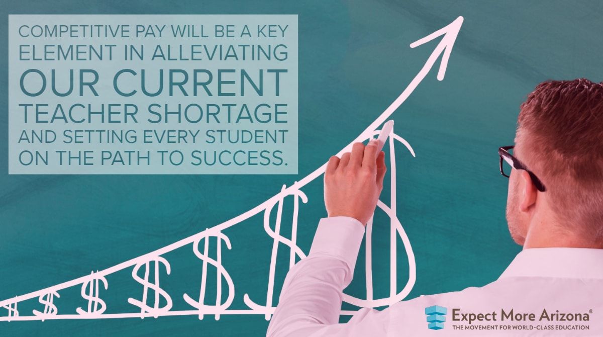 CollegeAZ's tweet image. Check out this report from @ExpectMoreAZ that shows that Arizona is not on track to meet the shared 2022 teacher pay goal. Arizona remains 49th in the nation for median elementary teacher pay. buff.ly/2EPUcnQ #AZProgress #Road2Equity