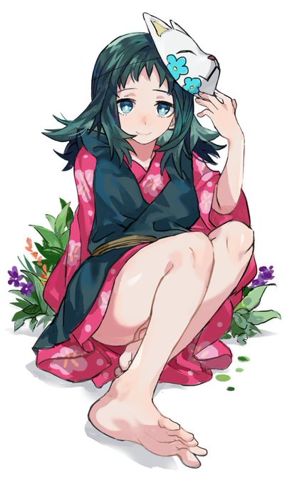 蛍火*💤さんがTwitterに投稿した真菰(鬼滅の刃)のイラスト。