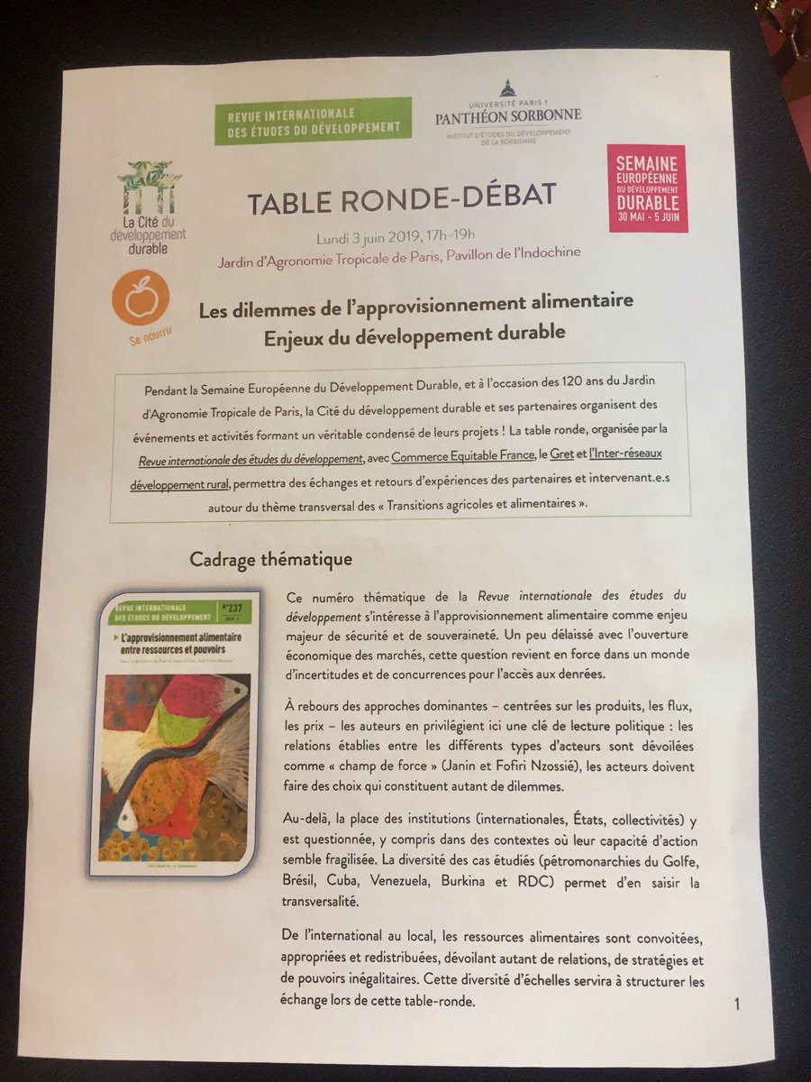 EquitableFrance's tweet photo. À l’occasion de la #SEDD, ouverture de la table ronde sur les dilemmes de l’approvisionnement alimentaire, les enjeux du #DéveloppementDurable avec @Revue_RIED
#ESS #ChangeonsNosEchanges https://t.co/rJIBpx7GqS