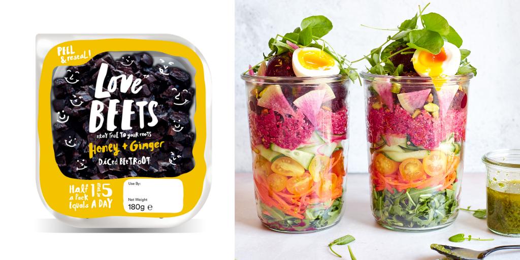 We're making some recipe cards ahead of #openfarmsunday this weekend and they're looking great! One recipe we've chosen is our #Honeyandginger jar salads! Have you tried them yet? #lovebeetsuk #tesco #nomess #nofuss #staytruetoyourroots