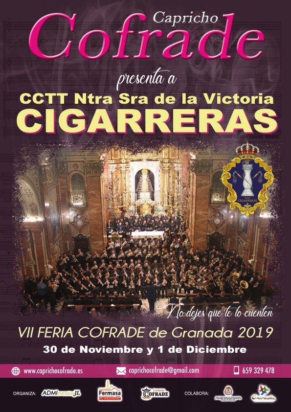 📢📢📢📢📢VUELVE LAS CIGARRERAS AL TEATRO DE LOS SUEÑOS COFRADES.📢📢📢📢📢
Muy atentos, estamos despegando, en estos días mucho mássss.
Si quieres ya puedes comprar tu entrada anticipada en nuestra web 
tiendacaprichocofrade.es/entradas/
caprichocofrade.es