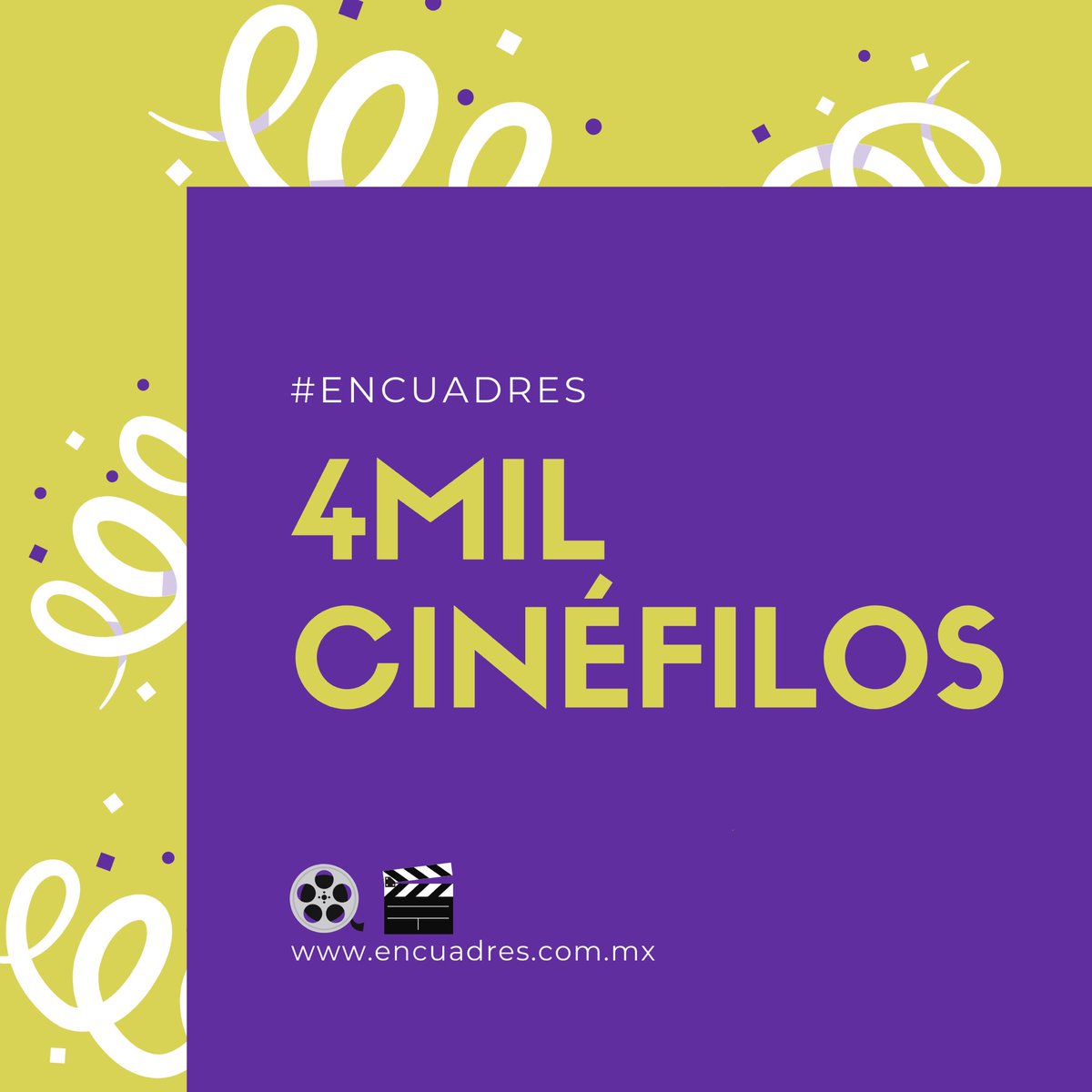 EncuadresMx's tweet image. La comunidad #Encuadres sigue creciendo, gracias a ustedes ya somos #4MIL cinéfilos en #Twitter ¡crezcamos juntos! 😃
#FelizLunes #MásCine