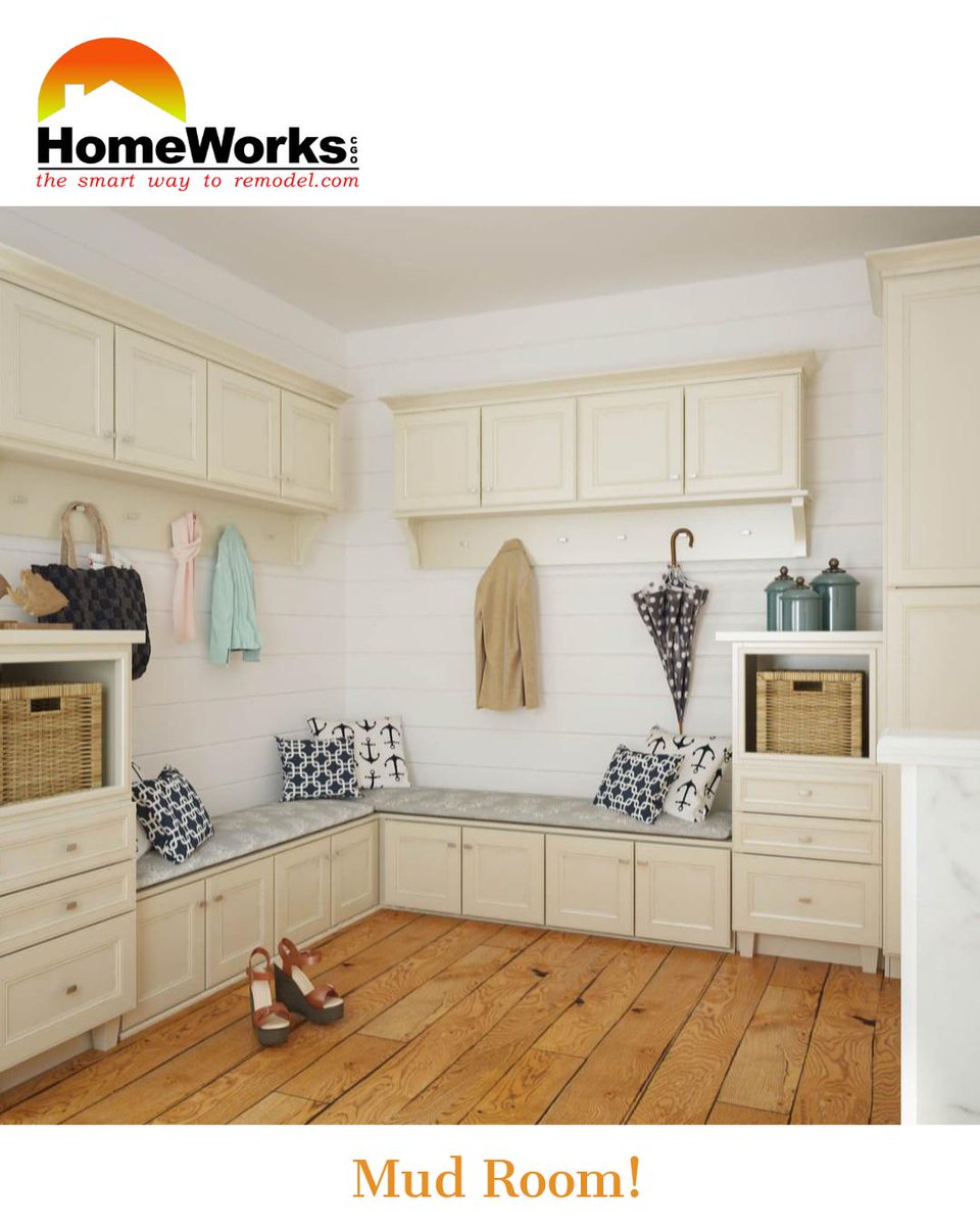 waypointlivingspaces
Hang it, fold it, put it in a basket and be seated. This mudroom has it all. Inspirational mudroom styled in 750 Painted Silk.