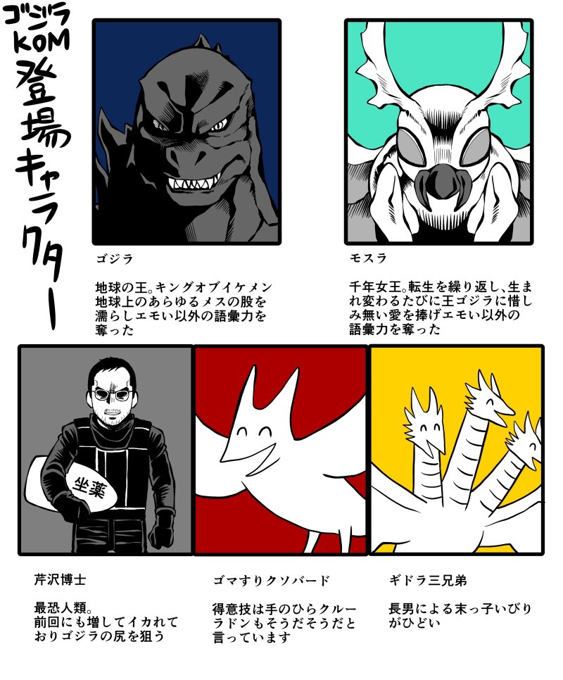 これだけ覚えておけば大丈夫！！！
GODZILLA kom観に行こう！！！ 