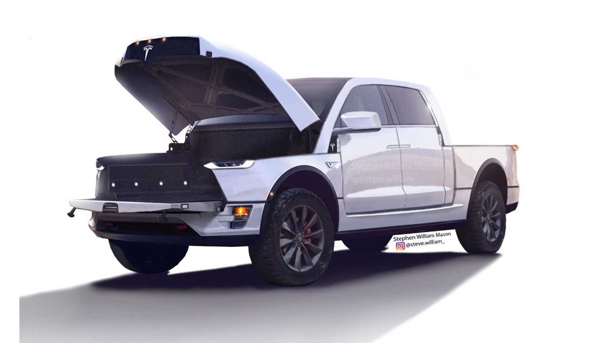 Insideevs On Twitter A At Tesla Truck With 400 500 Miles Of