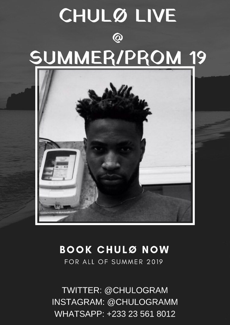 ChuchuCash's tweet photo. GUYYYSSSSSS. π€ͺ π©: DENIIMENT@GMAIL.COM
BOOKINGS ARE NOW OPEN FOR SUMMER 2019 & YOUR PROM NIGHTS.
LINK UP W/ CHULΓ LETS MAKE GREATNESS LOVE YOU LOADS β€οΈπππ
β’
βββββββββββββββββββββ
β’
#CHULOMUSIC #CHULOMAFIA #CULTUREMUSIC https://t.co/eximBcUqWG