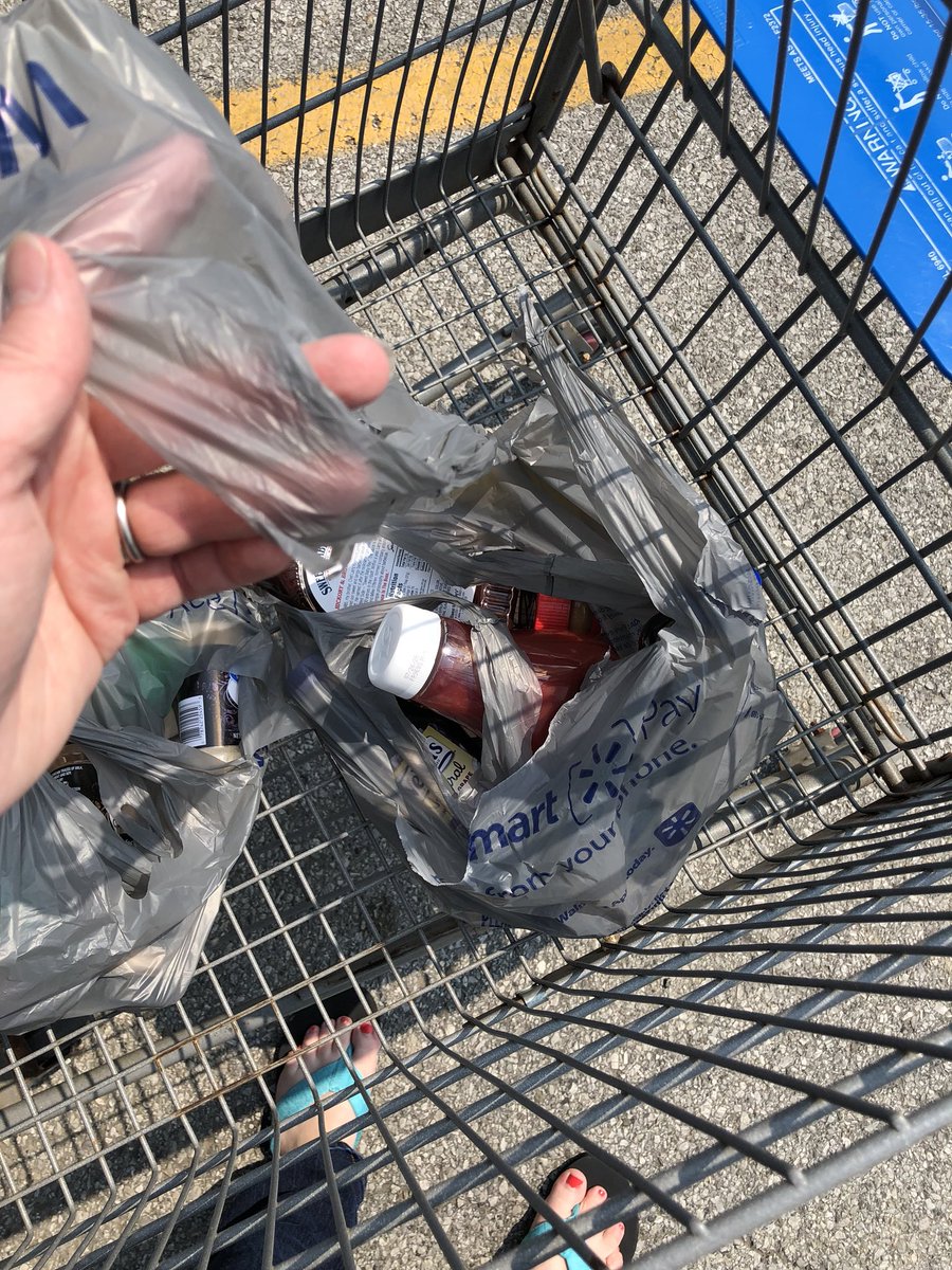 Dear <a href="/Walmart/">Walmart</a>. $200 worth of groceries that I can’t even get in my car before the bags start to rip, even double bagged. So frustrating and one of the main reasons I usually shop <a href="/kroger/">Kroger</a>. 😫
