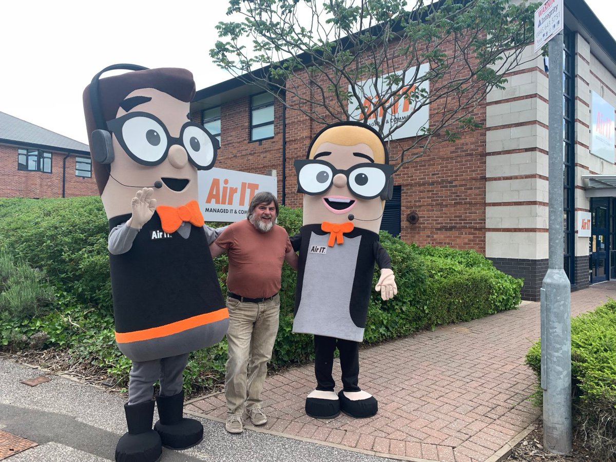 AirITLtd's tweet photo. Tech Tom and i-Tina are in town! We've got something very exciting on the cards this summer in partnership with @DerbyshireCCC 👀🏏 Thanks to the brilliant @KarlEvansStudio for bringing our mascots to life 👏👏 https://t.co/GUaUMVAnlD