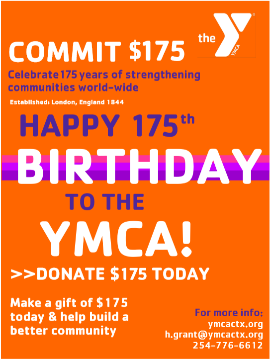Did you know the YMCA is celebrating 175 years! Make a donation in honor of what the Y has done for you and your community!