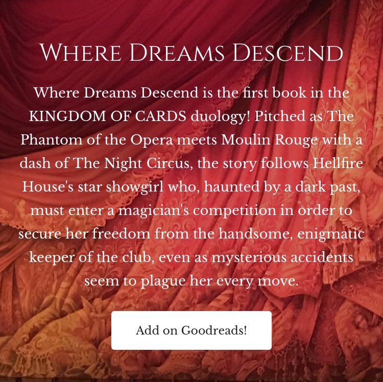 Hello #Roaring20sAuthorMonth—finally hopping in to talk all things WHERE DREAMS DESCEND, my debut YA fantasy out Summer 2020 from @WednesdayBooks! 

goodreads.com/book/show/4014…
#roaring20sdebut