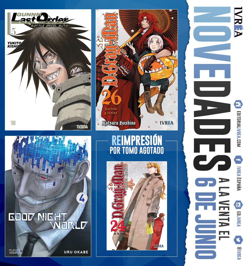 Ivrea Espana Este Jueves Salen Gunnm Battle Angel Alita Last Order 5 D Gray Man 26 Good Night World 4 Y La Reimpresion De D Gray Man 24 T Co Js7fsedpo3 T Co 3egwojcq6l Ivrea Espana Este Jueves Salen Gunnm Battle Angel Alita Last Order 5 D Gray Man 26 Good Night World 4 Y La Reimpresion De D Gray Man 24 T Co Js7fsedpo3 T Co 3egwojcq6l