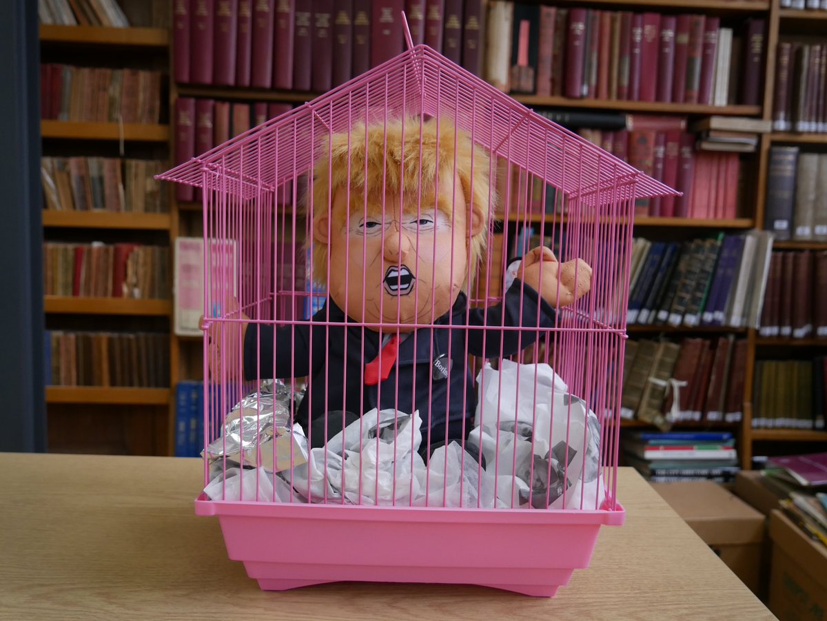 BishopsgateInst's tweet photo. Tomorrow is the #TrumpProtestUK. We’re accepting donations of anti-Trump protest materials and photos for our Archives. Here’s something that came to us after the march in 2018. #TrumpUKVisit https://t.co/kbyYCysGkY
