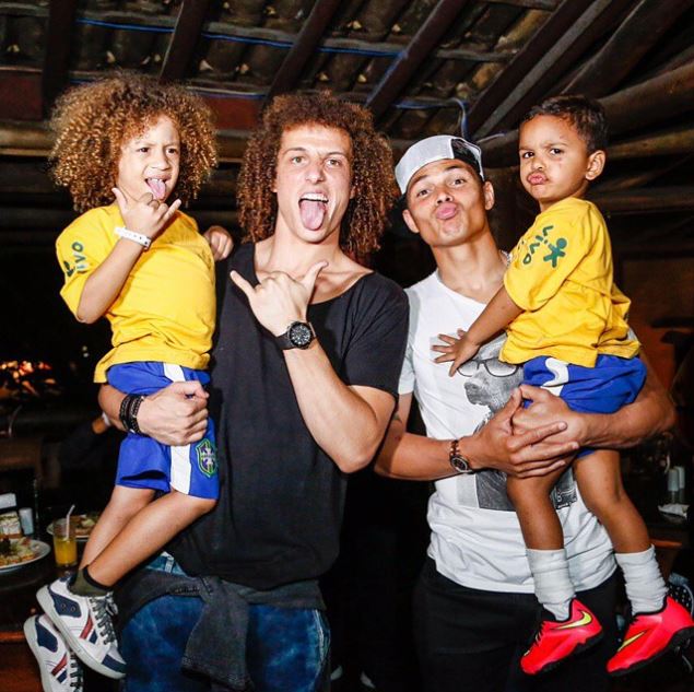 And by the way David Luiz and Thiago Silva took a great photo with their kid lookalikes after the game :