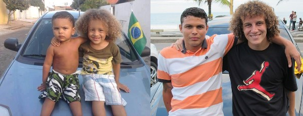 In 2013 : David Luiz and Thiago Silva's lookalikes kids