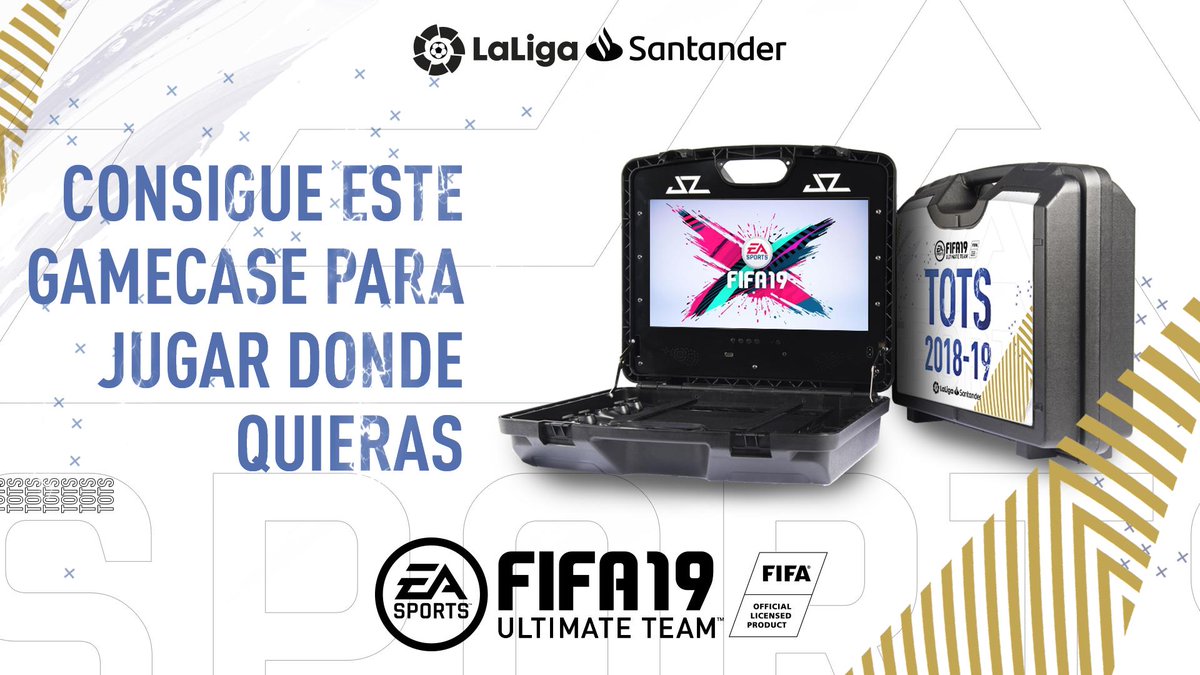 LALIGA_FCPro's tweet photo. Estamos tan motivados con la llegada del #TOTS de @LaLiga que nos hemos vuelto locos... 🤪🎮

1 - Sigue a @esportslaliga y @EASPORTSEsp 👌
2 - ¡Haz RT! 🔁
3 - Gana este espectacular gamecase para jugar a #FIFA19 en cualquier lugar 😱

Bases: https://t.co/TiWgsCxSyh https://t.co/SzEkJ8FhOQ