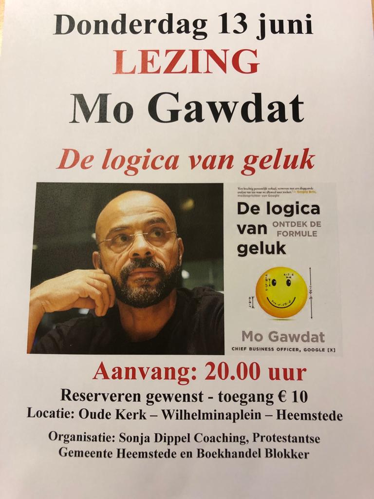 On June 13th, I will be hosting a lecture in Heemstede (near Haarlem) in the Netherlands at 8PM. You may reserve tickets with sonja@solveforhappy.com or info@boekhandelblokker.nl