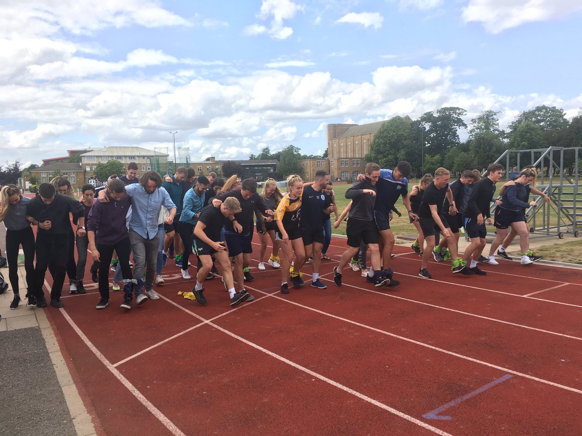 emalounewman's tweet photo. Lovely to see our #PE #PGCE trainees back at uni today for the first day of their final week. Where has the time gone?! We even managed to fit in a 3 legged fundraiser @FirstStar @TeachStMarys #stmaryspe https://t.co/7WTGunVhJc
