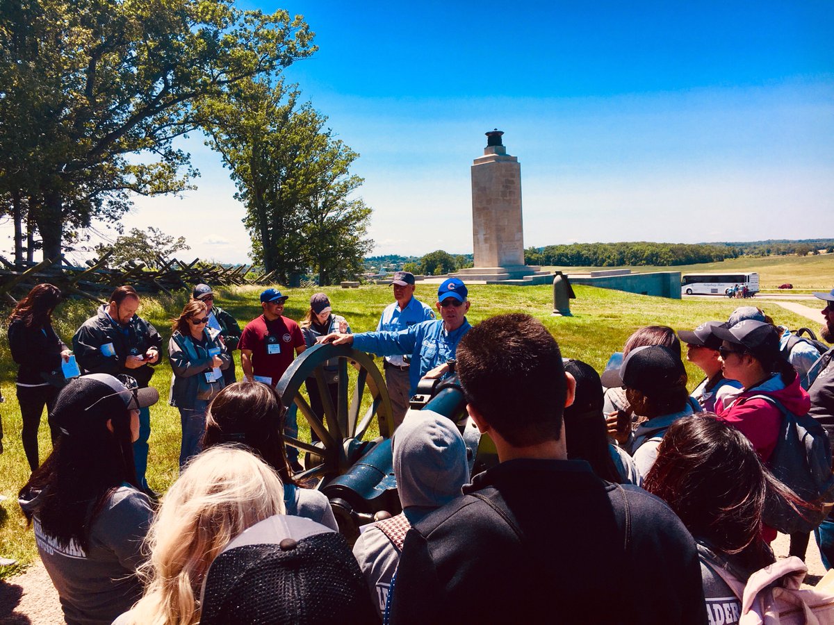 D6leadership's tweet photo. Our summer workshops have begun! The leaders of @WVUSD_Tweet have arrived and hit the battlefield running! #Diamond6 #Leadership #Gettysburg #D62019 https://t.co/18pUy6X2Wm