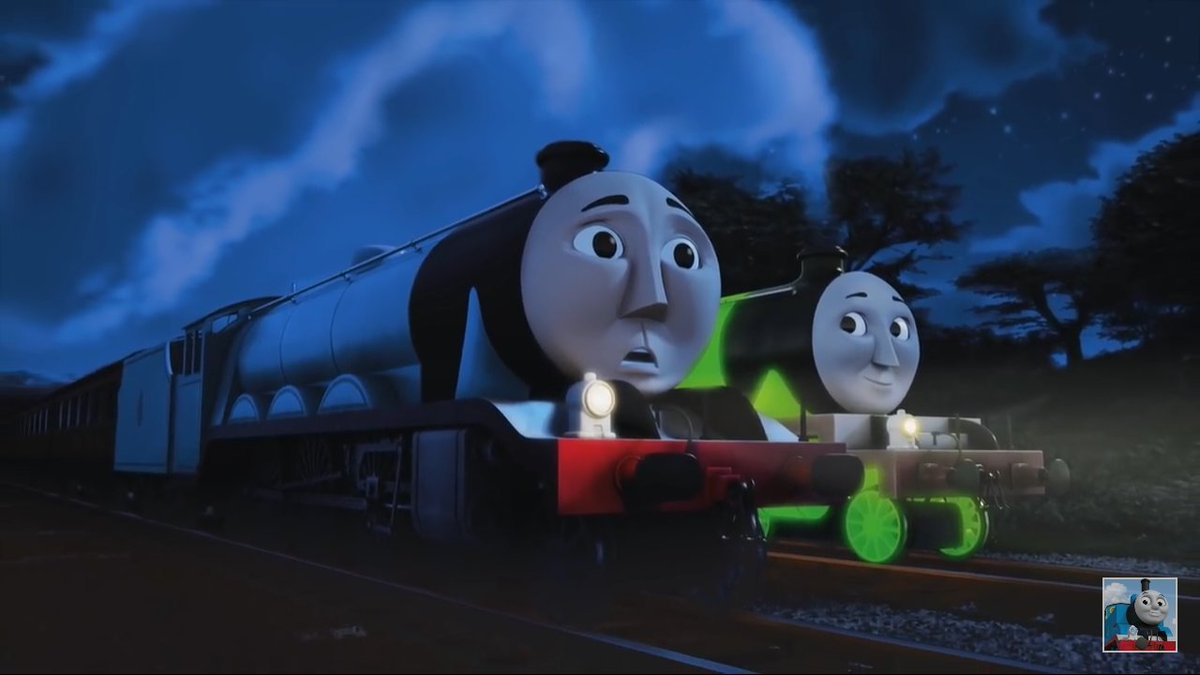 児玉博樹 トーマスのお話はeテレで毎週日曜放送中 A Twitter トーマス達が光るヘンリーを見たときも 今の時間ぐらいの暗さのときに見たのかな 確かに暗い中でこんな光る物体見たらビックリするね きかんしゃトーマス