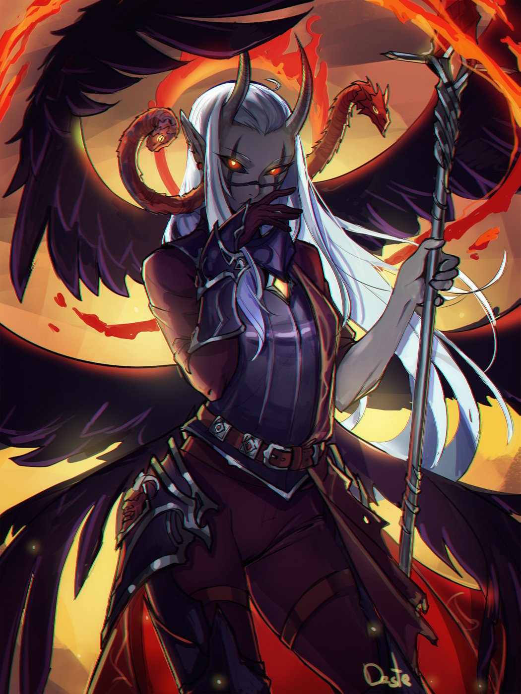 Fallen Angel Anime Guy Demon