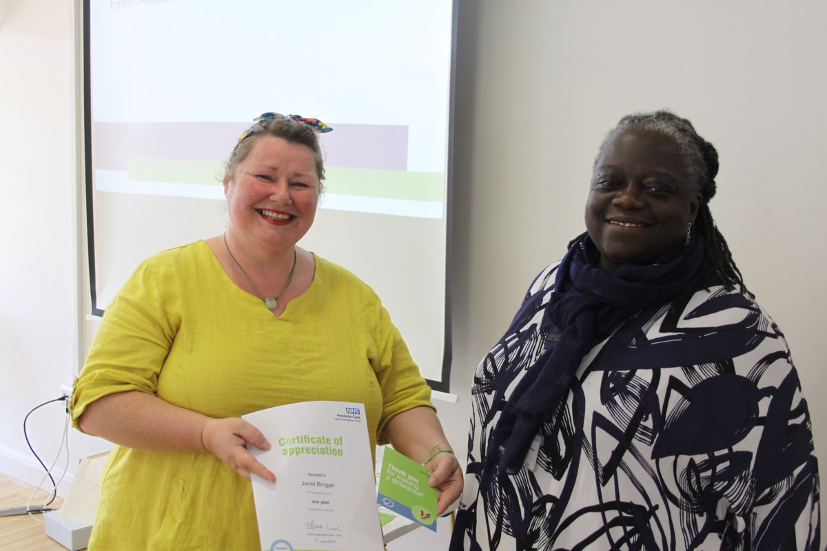 PennineCareNHS's tweet photo. Evelyn, our chair, held a thank you lunch for our volunteers today.
It's just a small token to show how much we appreciate what they do.
Here are a few snaps, check out more tweets from the event at #PCFTThankYou
#VolunteersWeek https://t.co/ZaCqOwwCKW