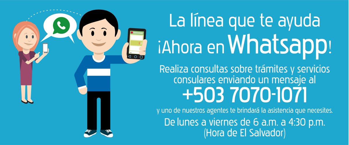 cancilleriasv's tweet photo. Si necesita información sobre servicios de #ConsuladoSV, escriba al WhatsApp de #CancilleríaSV y haga sus consultas. https://t.co/zGeEYKAv4b