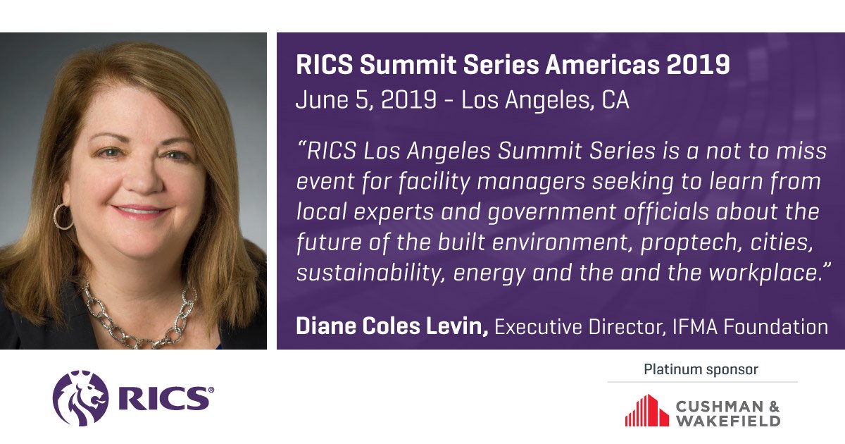 IFMA's tweet image. If you're in the Los Angeles area this week, join @IFMA Foundation Executive Director, Diane Coles Levine at @ricsamericas Summit Series 2019. Ask her about FM Programs available at colleges and universities near you!

#IFMAFoundation #MakingFMACareerOfChoice