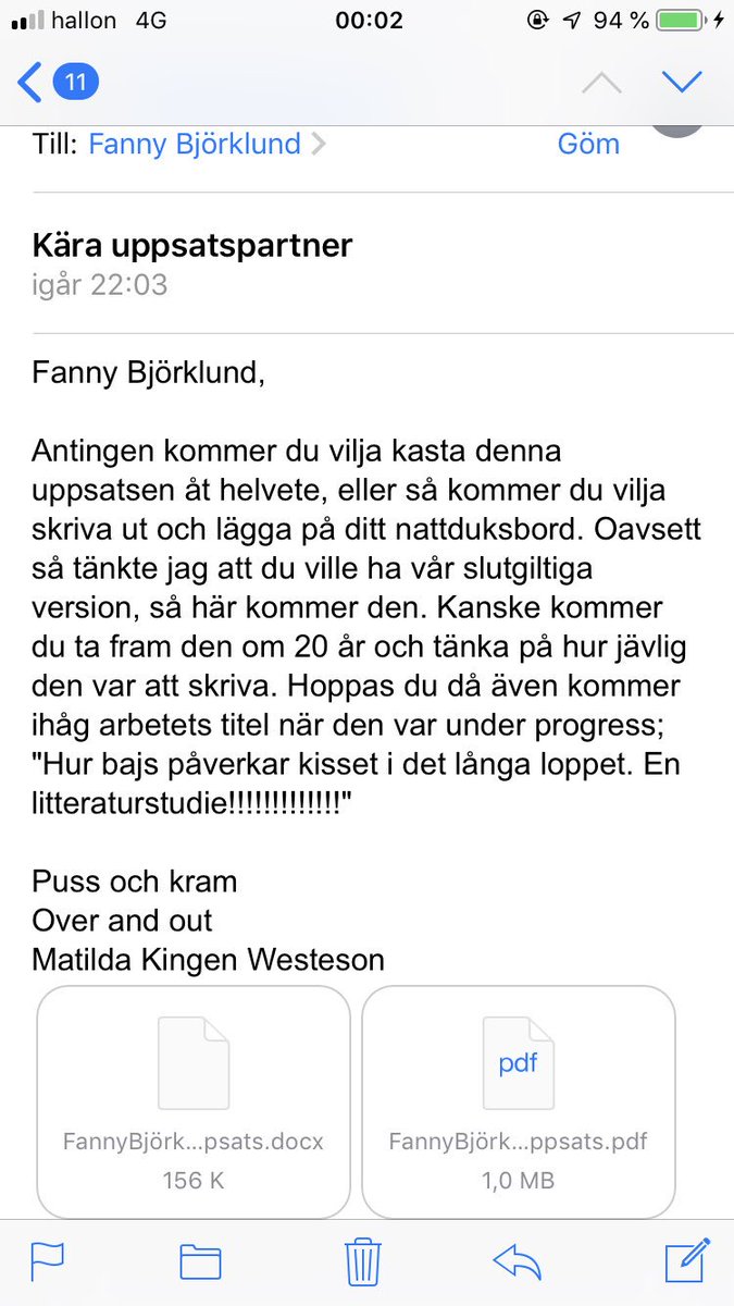 FannyBjorklund's tweet photo. Vår uppsats handlade inte om bajs men det var en bra arbetstitel https://t.co/WkakrQmK07