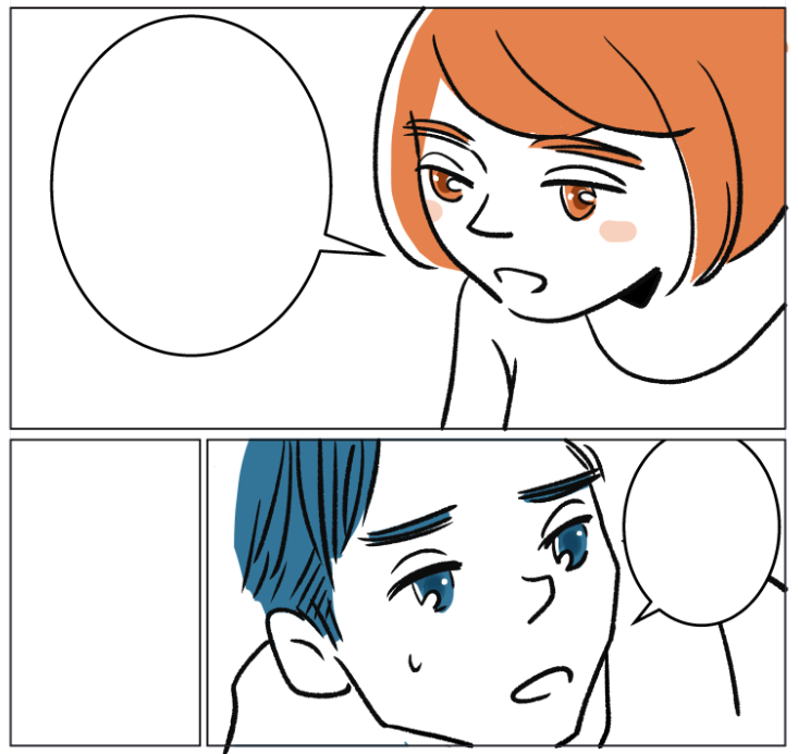 オレンジと青で塗りたかっただけです 