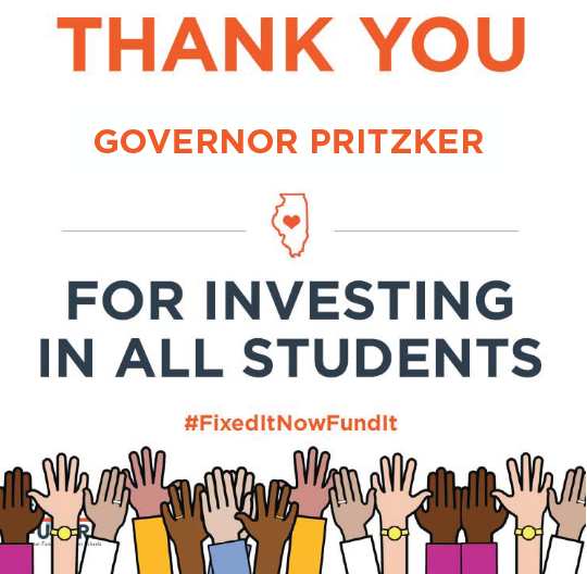 Thank you, <a href="/GovPritzker/">Governor JB Pritzker</a>, for investing additional funding to EBF! #FixedItNowFundIt