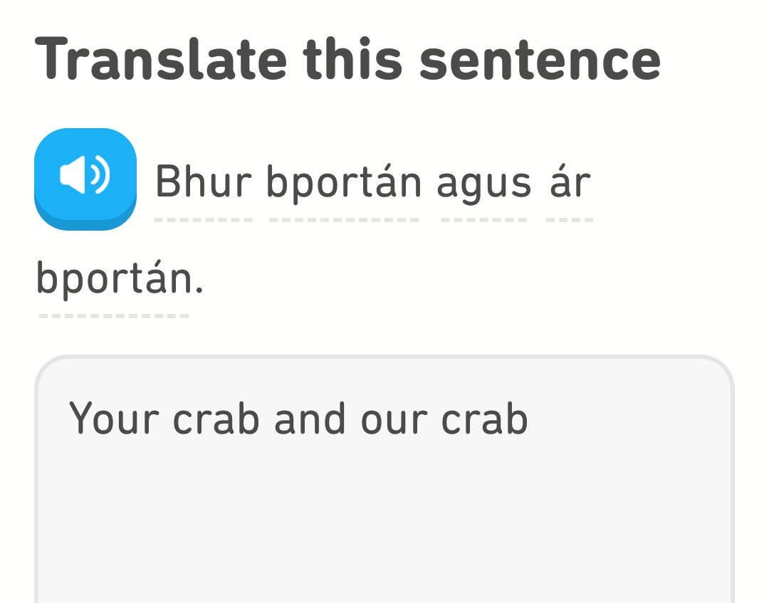 This would come in handy if you were planning a shellfish play-date.  #DuoLingo