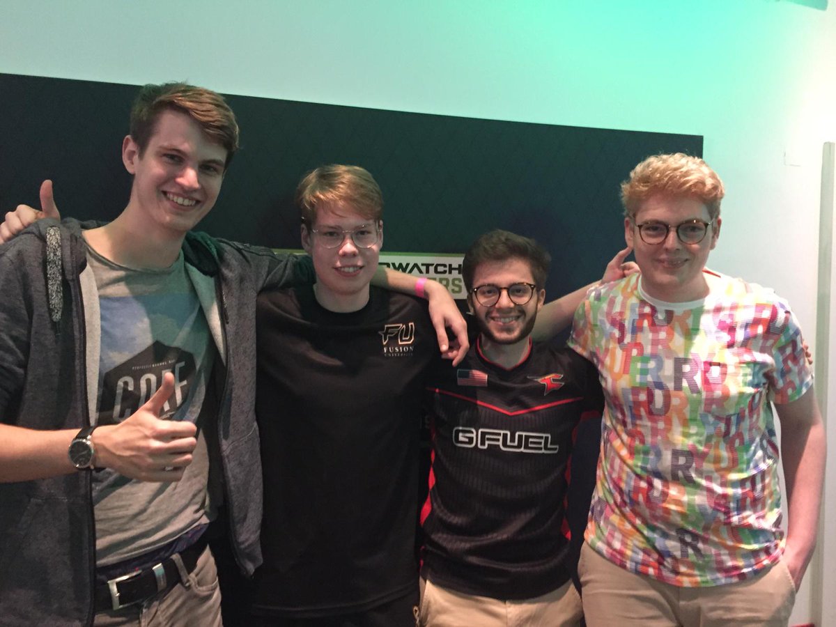 yesArjan's tweet photo. @snillo_ow Was nice meeting you on saturday :) 
I hope we weren't too annoying, trying to get a picture with you.
Big congratulations on winning the showdown, you guys were honestly super dominant :D
Btw do you know if it is possible to buy the @FusionUni Jerseys anywhere? https://t.co/BHI0HF5C6F