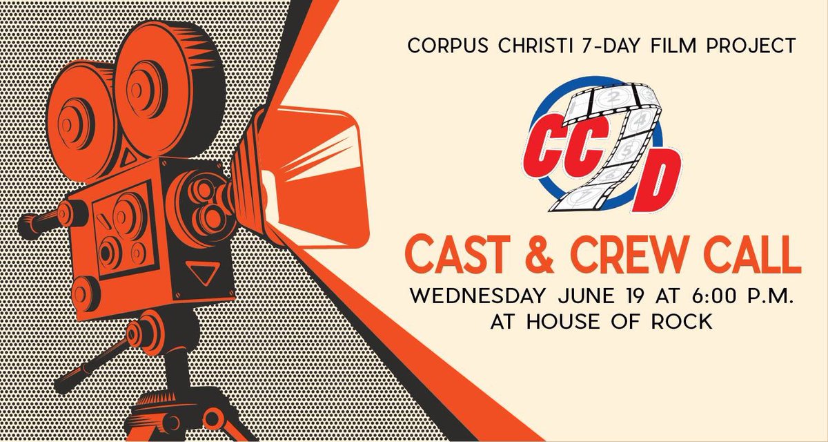 SAVE THE DATE! #CC7D Cast &amp; Crew Call at <a href="/houseorock/">House of Rock</a> on June 19th. Join a team or find team members to make your film.