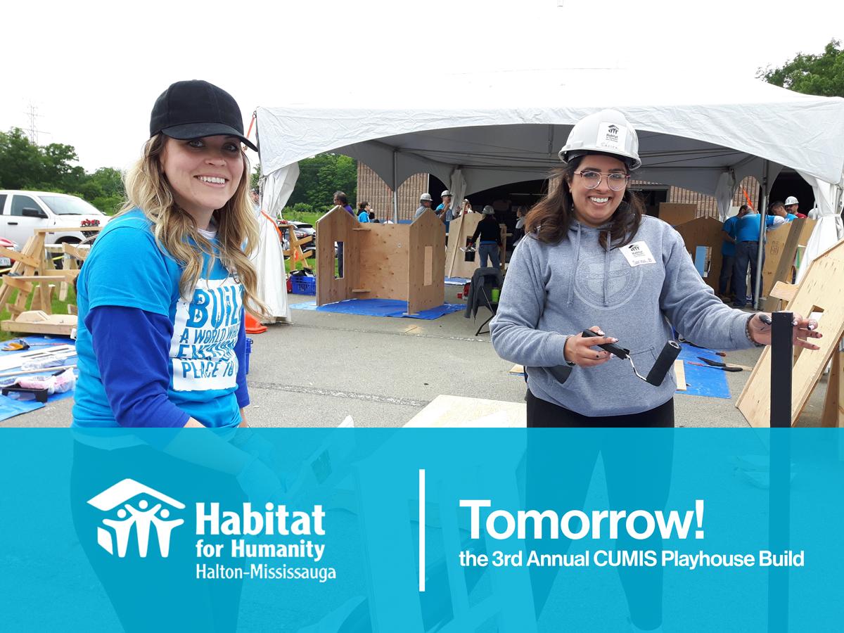 HabitatHMD's tweet photo. We are so excited for the 3rd Annual #CUMISPlayhouseBuild tomorrow! Teams will be building playhouses to help us raise money for more affordable housing in our community, check on our social media through the week to check out their progress! @The_Cooperators #PlayHouseBuild https://t.co/2cwycTDPJE