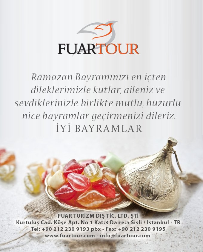 Ramazan Bayramınız Mübarek Olsun - Fuartour.com #RamazanBayramı #fuartour