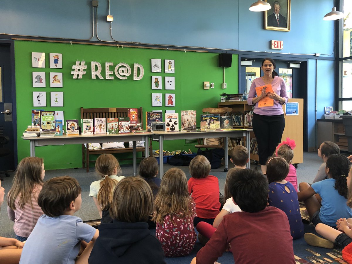 MrsMastrianni's tweet photo. Thank you to Mrs. Der and Kim Claire for sharing all the exciting summer events and new books with Winthrop Students. @HWLibraryKids @hwlibrary @WinthropEagle https://t.co/a1TgAfX8P8
