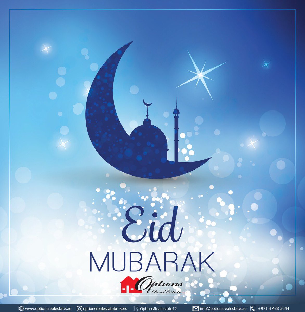 Options_RE's tweet photo. Eid Mubarak to you and your family from Options Real Estate Brokers.

#EidMubarak #Ramadan #UAE #Dubai #AbuDhabi #Sharjah #UmmAlQuwain #Ajman #RasAlKhaimah #Fujairah #OptionsRealEstateBrokers #Realestate #dubairealestate #dubai #uae #dubaibrokers #uaebrokers #uae #expo2020 https://t.co/iUZEs3yiyJ