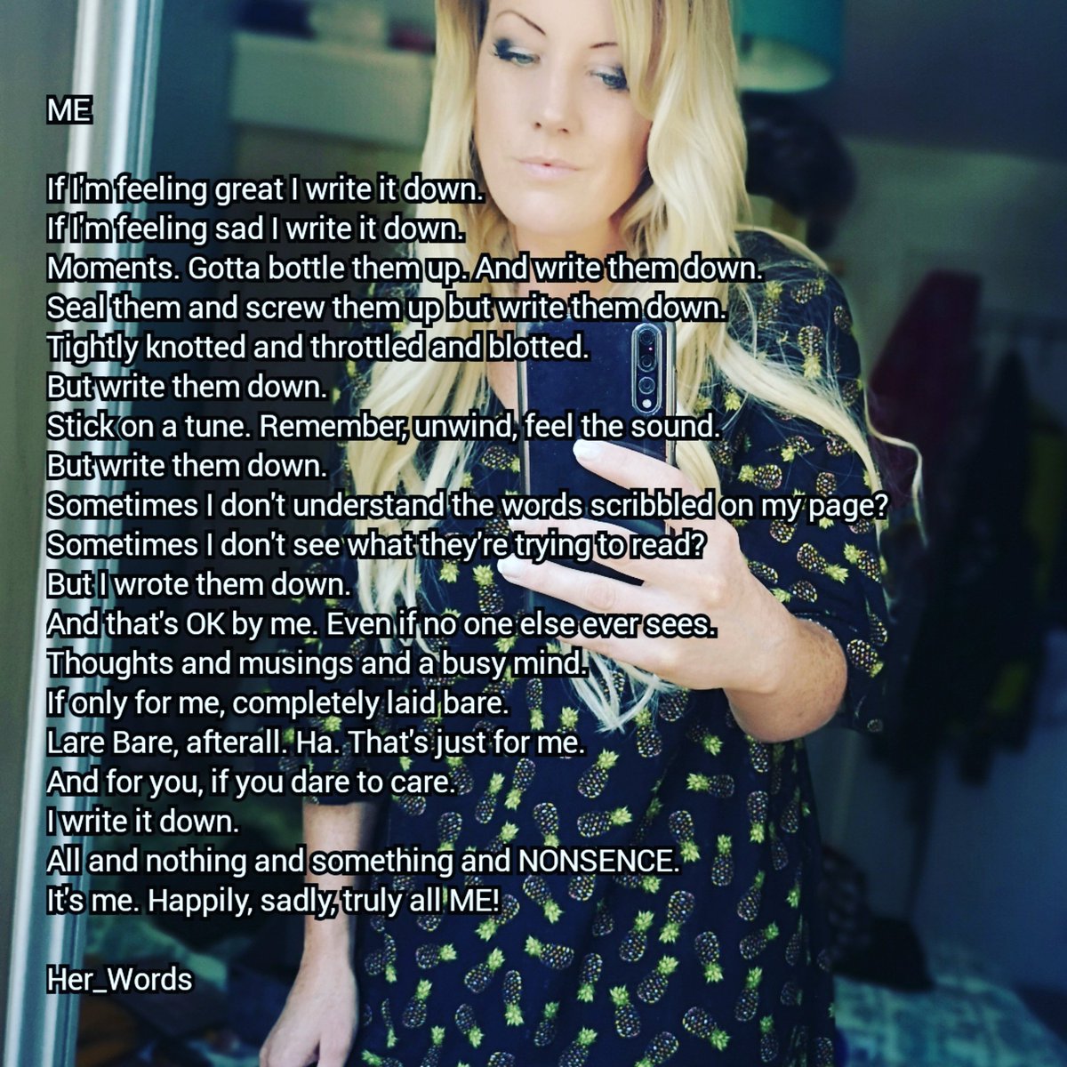 HerWords4's tweet photo. ME...... 👌🏻
.
Read it and like. Or read it and weep. Your choice. Either way, I'm ME.
#WritingCommunity #poetrycorner #poem #poetry #poetrycommunity #soulscribble #scribblersword #wordporn #poetcorner #mondaymotivation #soulguidance #impersonation #flattery #amwriting #me https://t.co/0QqPKVKhNM