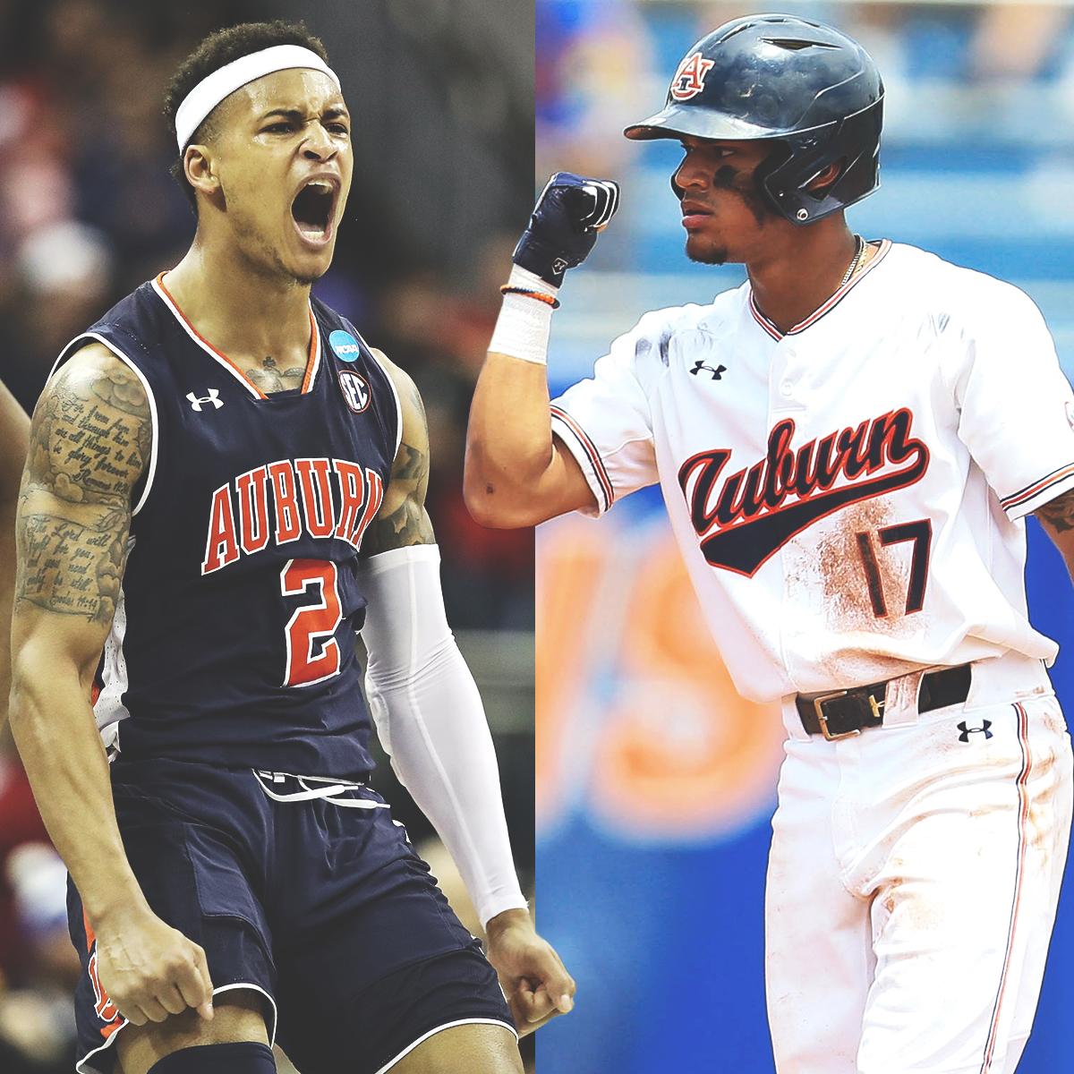 SECNetwork's tweet photo. War Eagle!

This is just the 2nd time ever that both @AuburnMBB and @AuburnBaseball have been among the NCAA Tournament's last 16 standing in the same season! https://t.co/c0ssGAma0h