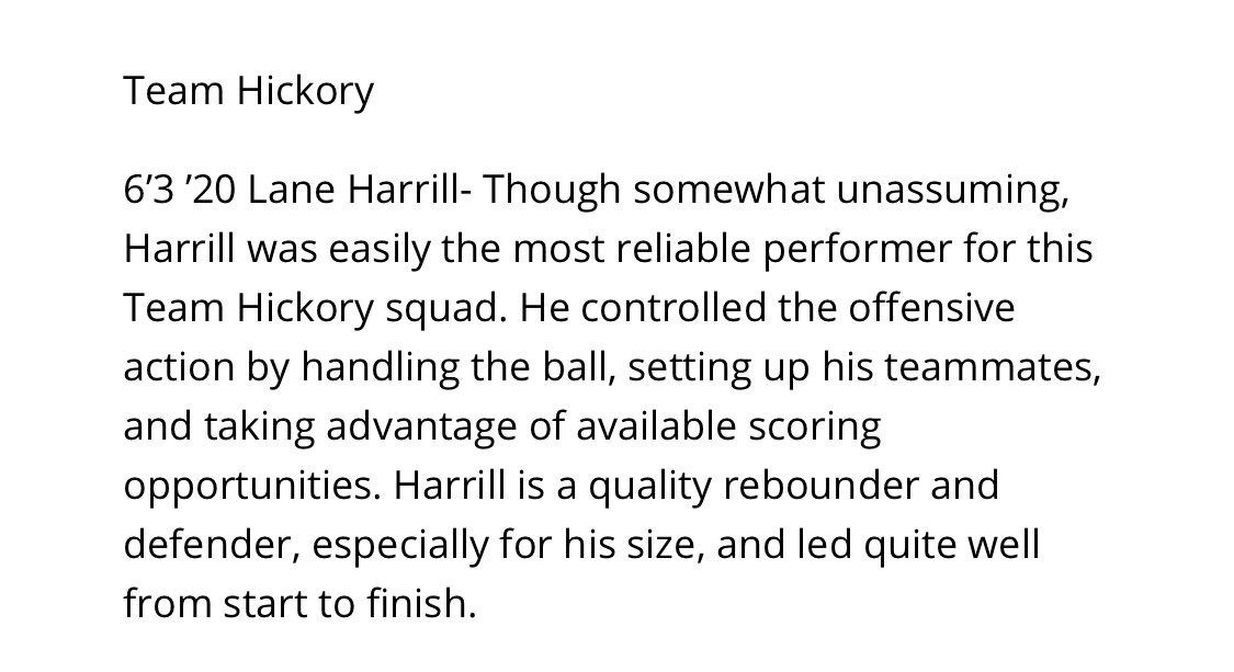 TeamHickory's tweet photo. Great articles about our athletes this weekend at the @Phenom_Hoops #jmacshowcase here is a nice one on @LaneHarrill https://t.co/5bpQW2K9dD