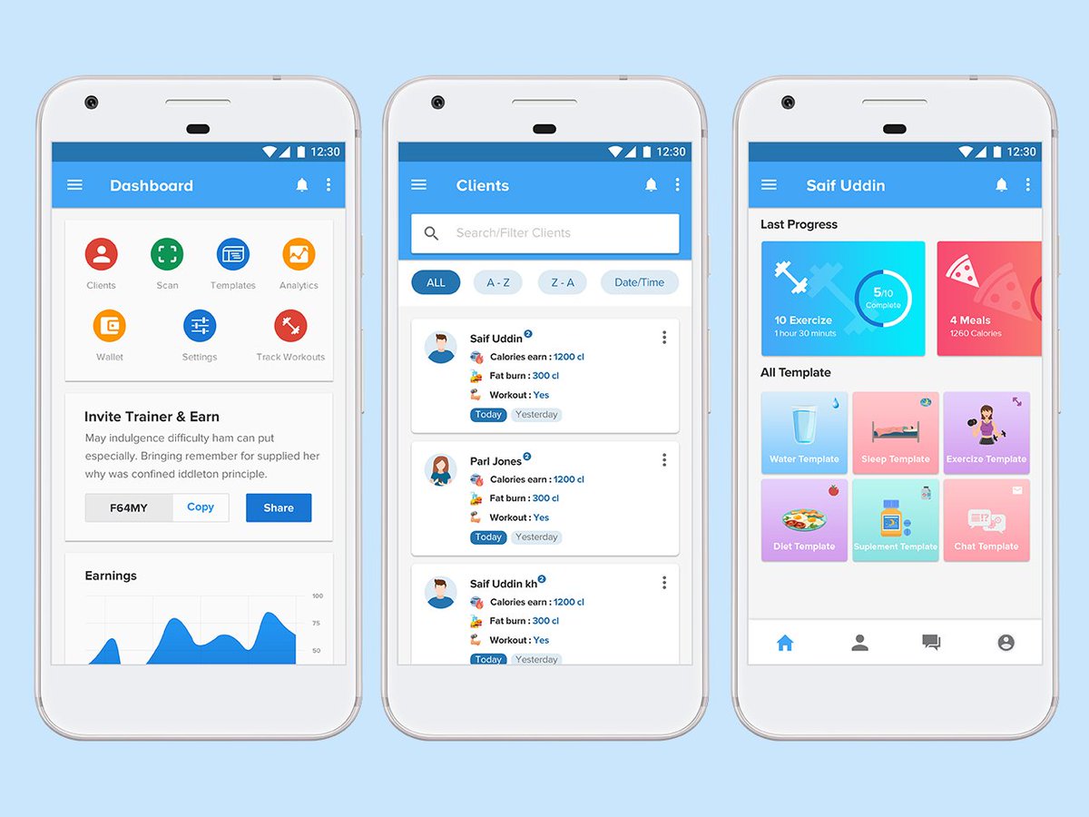 saifuddin_27's tweet image. #fitness #fitness_app #android_app_design #UI_design #healthcare #Android
Hello Friends!
Here's a sneak peek from fitness app concept I was working on recently. Please don't forget to leave your feedback below :)
Please check the design full view here
👉bit.ly/2Z1ECNG