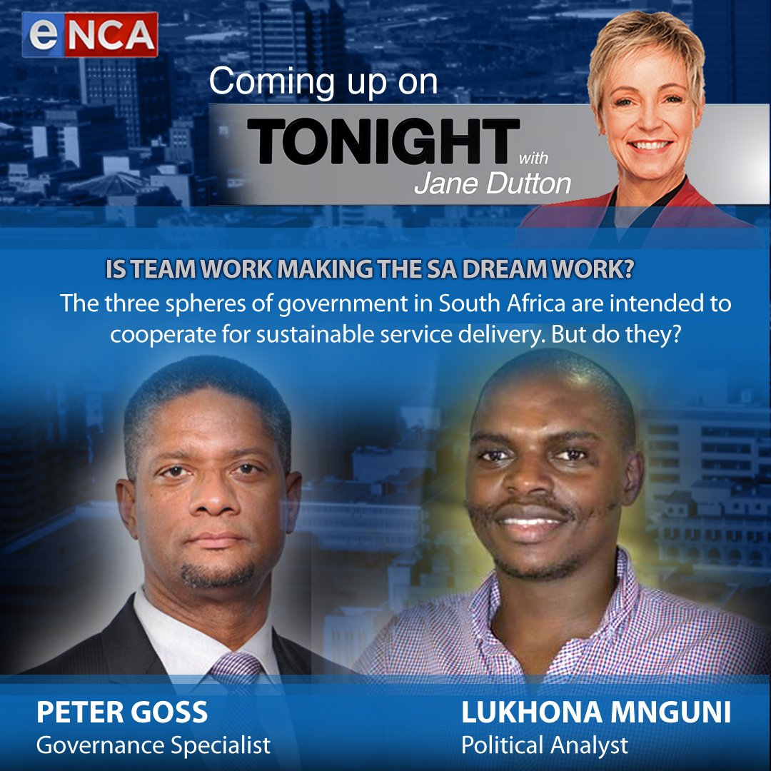 eNCA's tweet photo. Is teamwork making the SA dream work? #TonightwithJaneDutton is hosted by @FaithMangope Courtesy #DStv403 https://t.co/KzH1TruOlP
