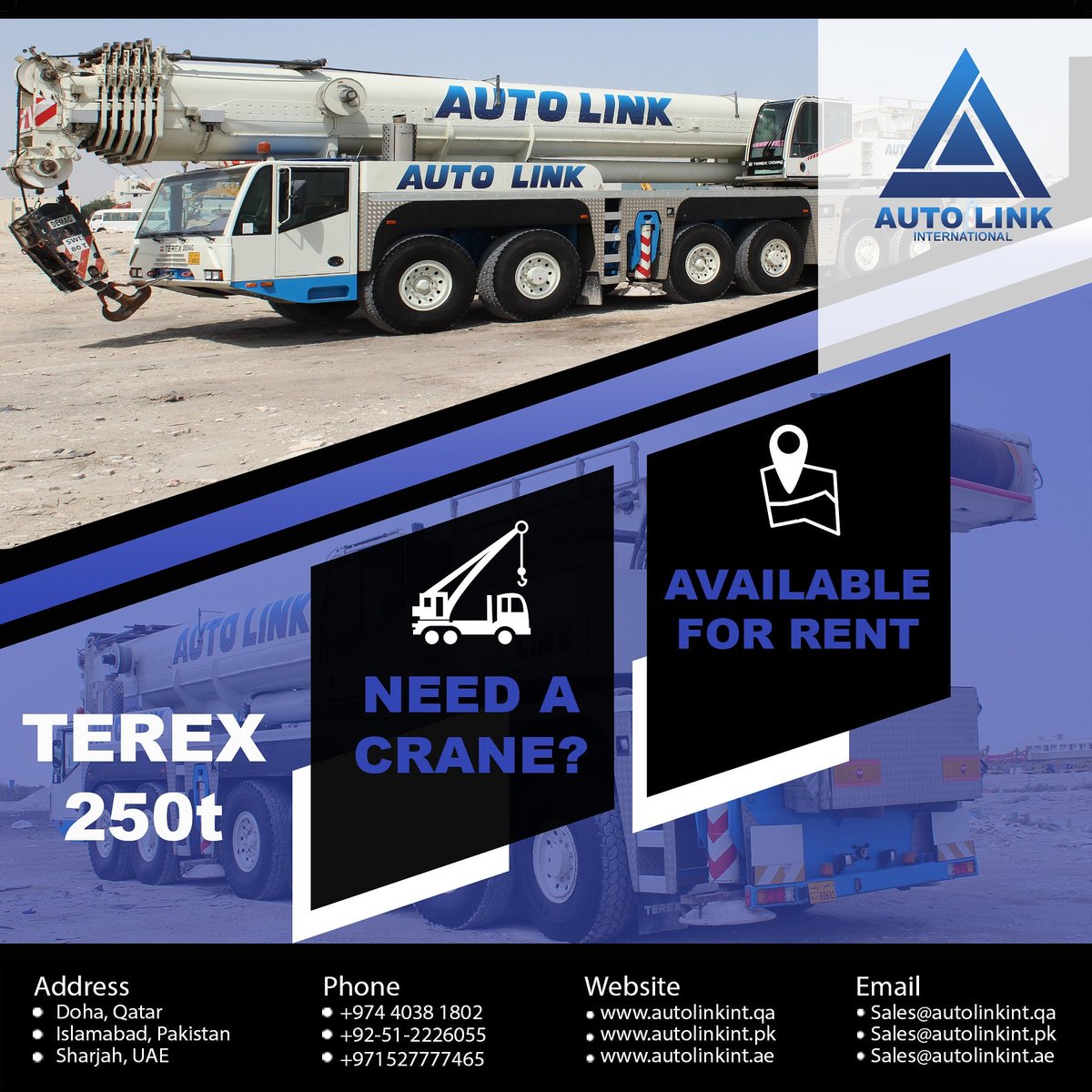 autolinkintl's tweet photo. Auto Link International has an optimal solution for your construction and building needs. We provide up-to-date equipment and rental services, the most cost-effective plans!
#AutoLinkInt #construction #autolinkqatr #constructionmanagement #Qatar #building #heavymachinery #crane https://t.co/BraI43htyN