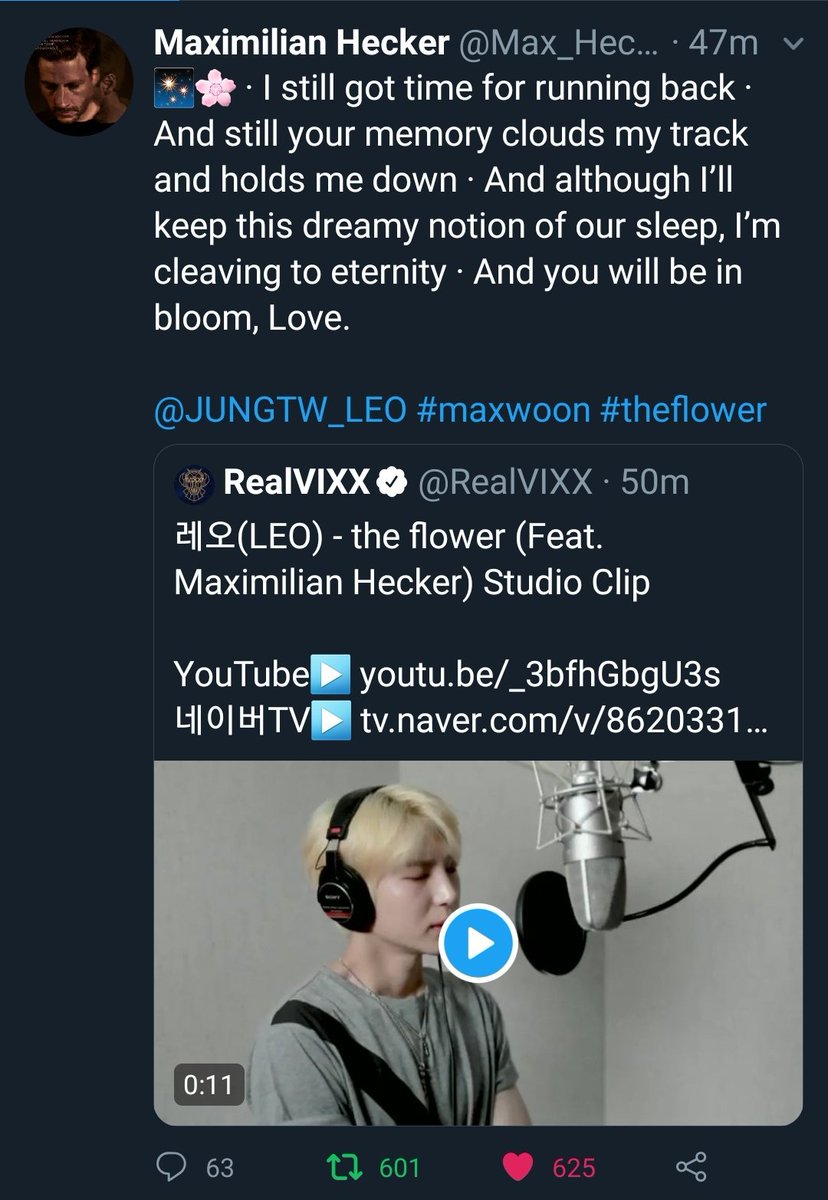 taek18plus's tweet photo. Taek's new post on Instagram starts with "love", Max's tweet also end with "love"
#maxwoon #babyTaek #Maximilian_Hecker 
#the_flower https://t.co/Cpg9H8rmIj